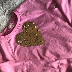 Crew cuts pink sweater